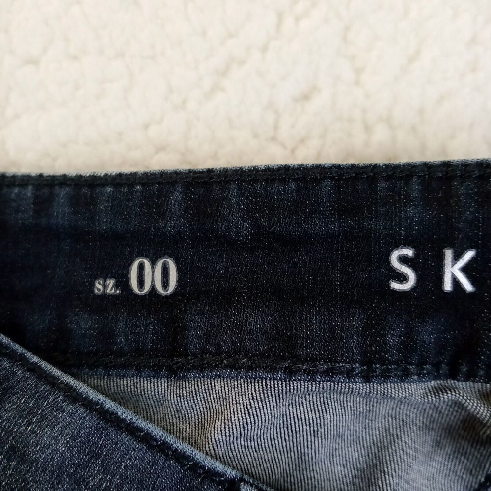 White House Black Market Jeans Womens 00 Skinny Ankle Blue Stretch Cotton Blend - Picture 9 of 12
